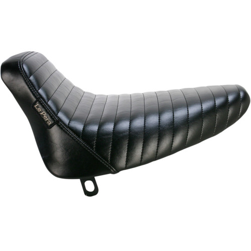 LE Pera #LN-007PT - Bare Bones Solo Seat - Pleated - Black - Softail '84-'99