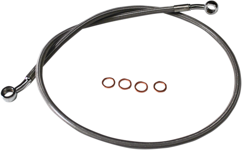 La Choppers Stainless Brake Line - Stock - Scout