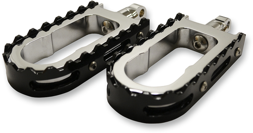 BMX Footpegs - Chrome/Black - Lutzka's Garage
