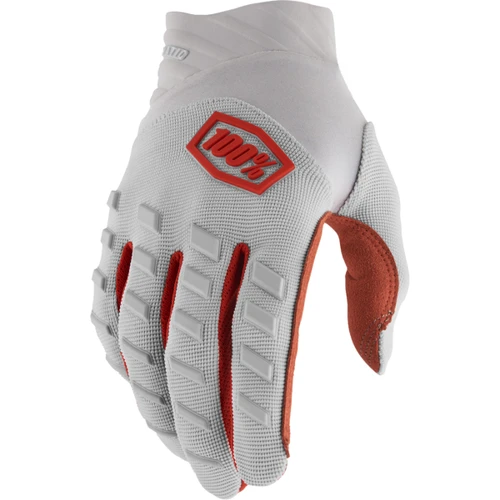 100% #10000-00040 - Airmatic Gloves - Silver - Small