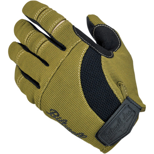 Biltwell #1501-0309-002 - Moto Gloves - Olive/Black - Small