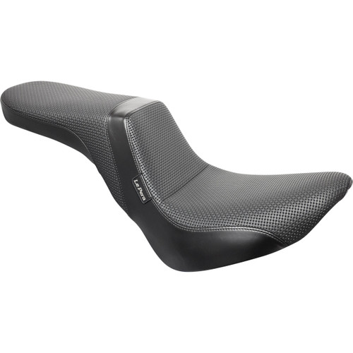 LE Pera #LY-543BW - Daytona 2-Up Seat - Without Backrest - Basketweave - Black - FX/FL '18-'23