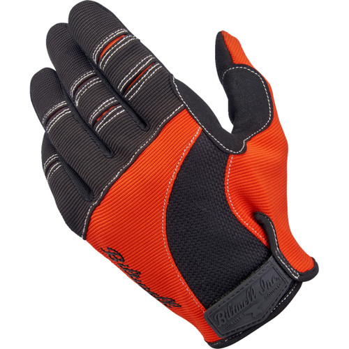Biltwell #1501-0106-003 - Moto Gloves - Orange/Black - Medium