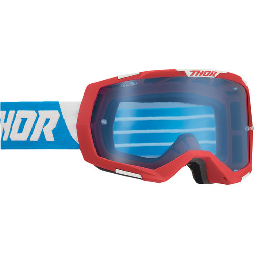 Thor - Regiment Goggle - Red/White/Blue - Blue Lens