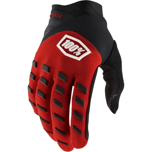 100% #10001-00010 - Youth Airmatic Gloves - Red/Black - Large