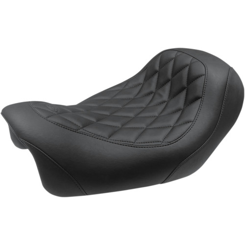 Mustang #75038 - Forward Wide Tripper Solo Seat - Diamond - Black - FXDF '14-'17