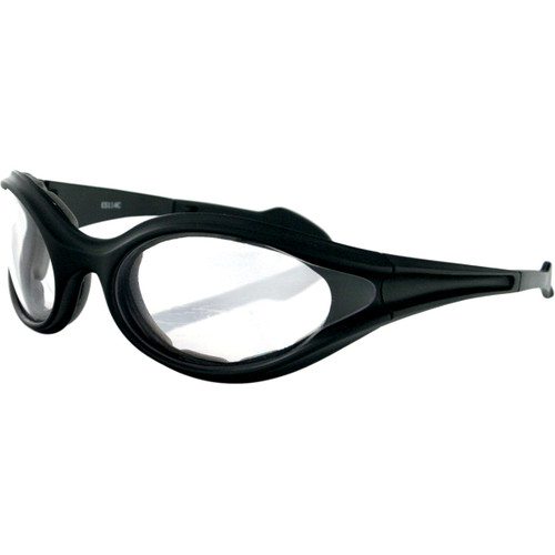 Bobster #ES114C - Foamerz Sunglasses - Matte Black - Clear Lens