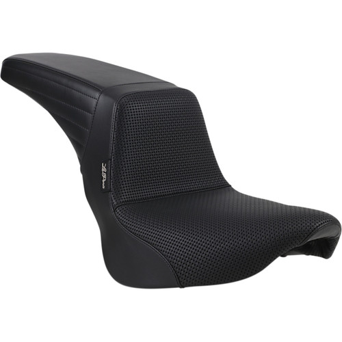 LE Pera #LYX-590BW - Kickflip Seat - Basketweave - Black - Softail '18-'23