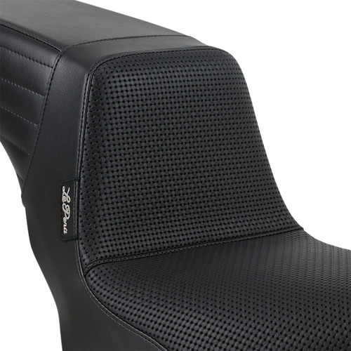 LE Pera #LYR-590BW - Kickflip Seat - Basketweave - Black - Softail '18-'23