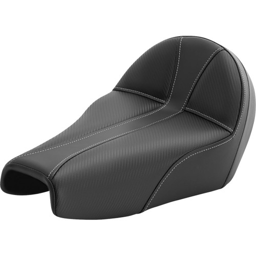 Saddlemen #807-11B-0042 - Dominator Seat - Black w/ Silver Stitching - XL '04-'22