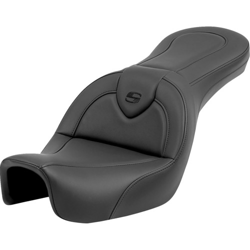 Saddlemen #806-04-187 - Roadsofa™ Seat - without Backrest - Black/Black Stitching - FXD '06-'17