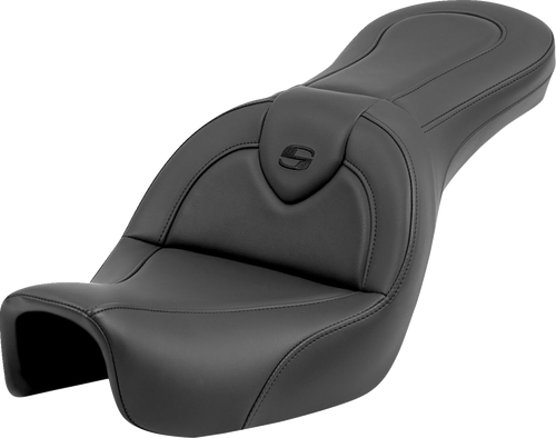Saddlemen Roadsofa Seat - without Backrest - Black/Black Stitching - FXD '06-'17