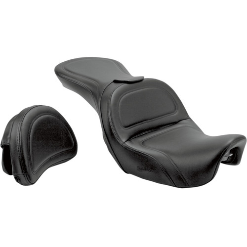Saddlemen #806-04-0301 - Seat - Explorer™ - With Backrest - Stitched - Black - FLD/FXD '06-'17
