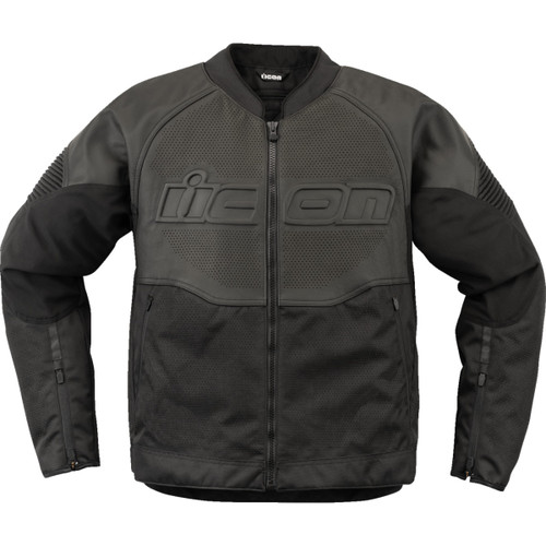 Icon - Overlord3™ Leather Jacket - Black - XL
