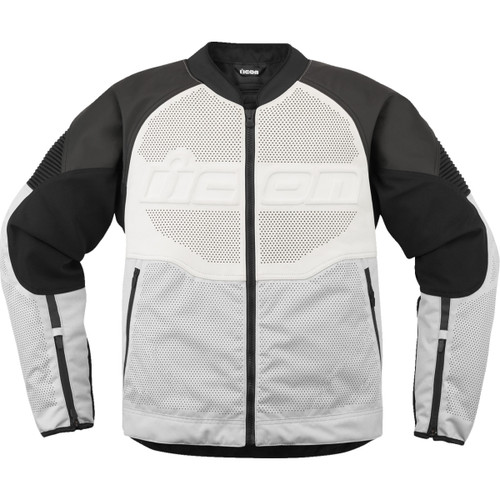 Icon - Overlord3™ Leather Jacket - White - Large