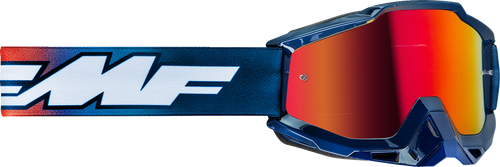 PowerBomb Goggles - Caselli - Blue/Orange/White - Red Mirror - Lutzka's Garage