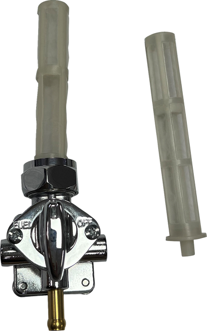 Petcock - Vacuum - Downward Outlet - Chrome - Lutzka's Garage