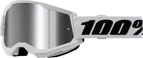 Strata 2 Junior Goggle - White - Silver Mirror - Lutzka's Garage