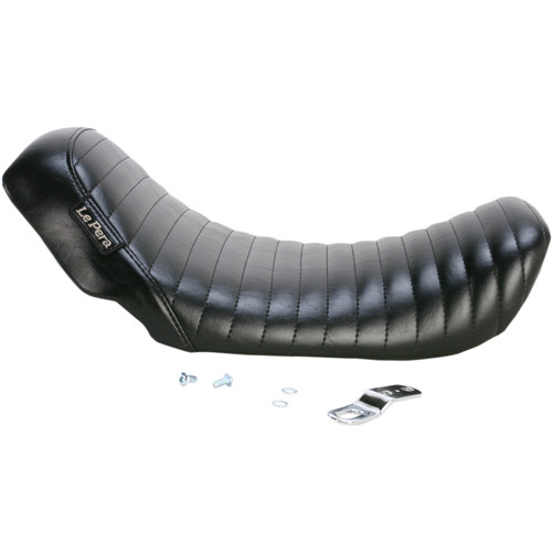 LE Pera #LK-001PT - Bare Bones Solo Seat - Pleated - Black - Dyna '06-'17