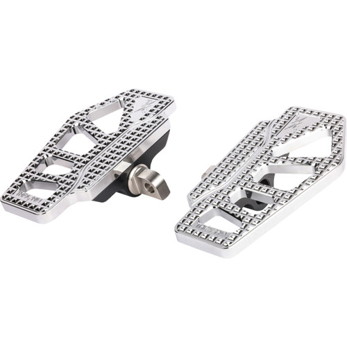 Thrashin Supply CO. #TSC-2217-3-D - Apex Mini Floorboards - Driver - Chrome