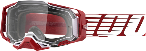 Armega Goggles - Oversized Deep Red - Clear - Lutzka's Garage