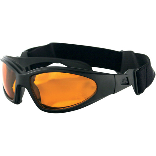 Bobster #GXR001A - GXR Goggle/Sunglasses - Matte Black - Amber Lens