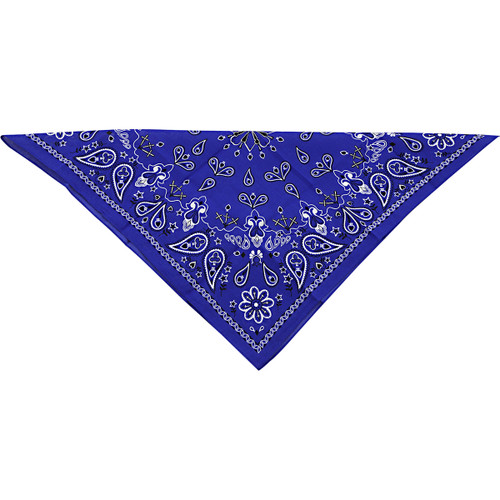 ZAN Headgear #B002 - Cotton Bandana - Navy Paisley