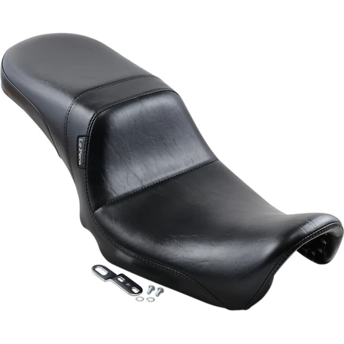 LE Pera #LK-515 - Daytona 2-Up Seat - Without Backrest - Smooth - Black - Dyna '06-'17