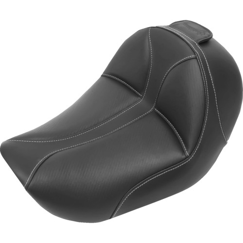 Saddlemen #806-04-0042 - Dominator Solo Seat - w/o Backrest - Black w/ Gray Stitching - FL/FX '06-'17