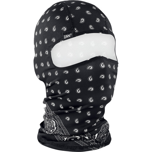 ZAN Headgear #WBP101 - Polyester Balaclava - Black Paisley