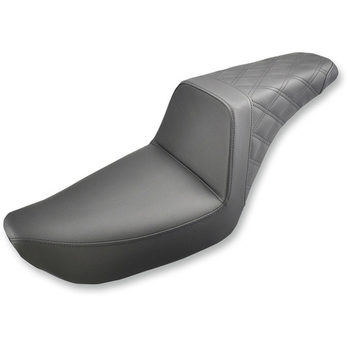 Saddlemen #804-04-173 - Step-Up Seat - Rear Lattice Stitched - Black - Dyna