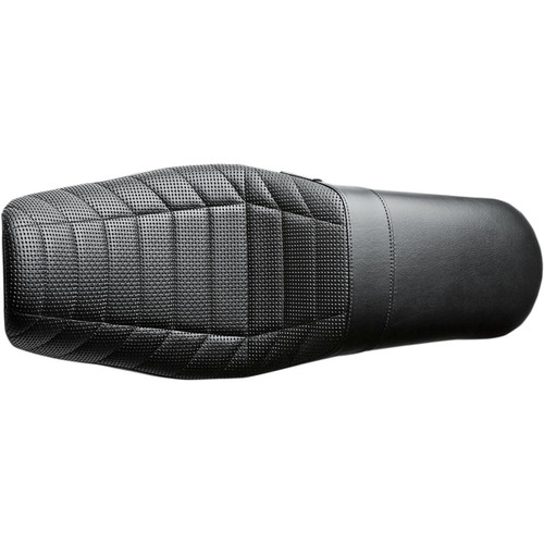 LE Pera #LK-512TRKPT - Daytona Sport Seat - Flat Track Stitch - Black - Dyna '06-'17