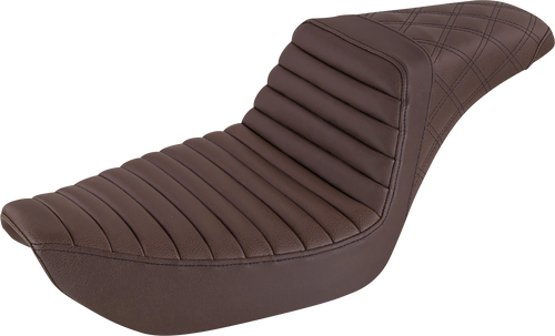 Step Up Seat - Tuck and Roll/Lattice Stitched - Brown - Dyna
