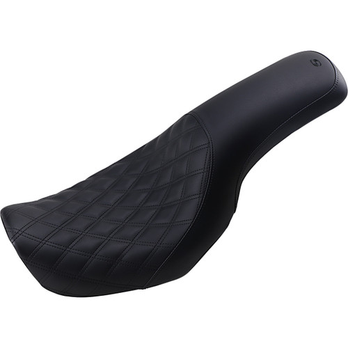 Saddlemen #806-04-149 - Profiler Seat - Front Lattice/Rear Smooth - Black - FL/FX '06-'17
