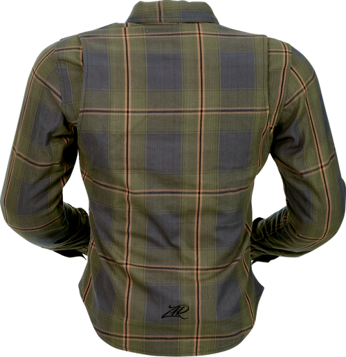 Womens Flannel Shirt - Olive - 3W - Lutzka's Garage