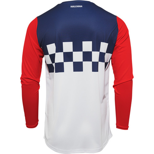 Thor - Hallman Differ Cheq Jersey - White/Red/Blue - Small