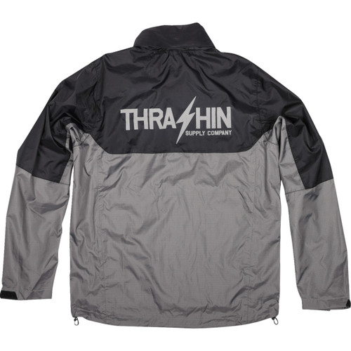 Thrashin Supply CO. #TMJ-11-12 - Mission WP Rain Jacket - Black/Gray - 2XL