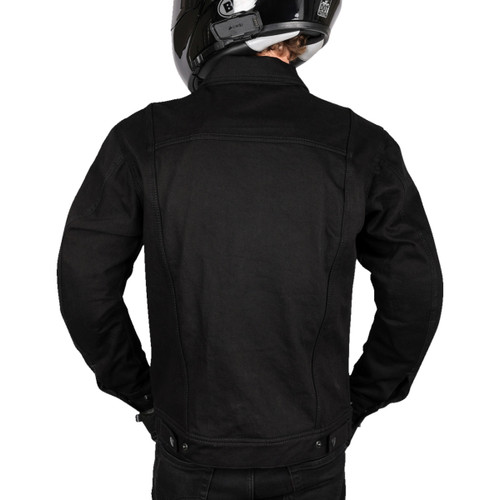 Thrashin Supply CO. #TMJ-10-10 - Highway v2 Denim Riding Jacket - Black - Large