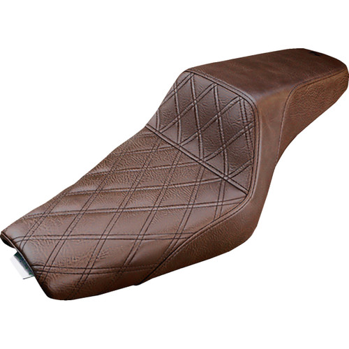 Saddlemen #807-11-172BR - Step-Up Seat - Front Lattice Stitch - Brown - XL