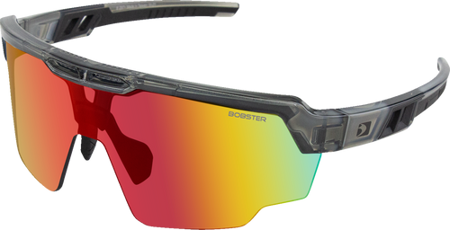 Bobster Wheelie Sunglasses - Gloss Clear Gray - Smoke Black/Red Revo