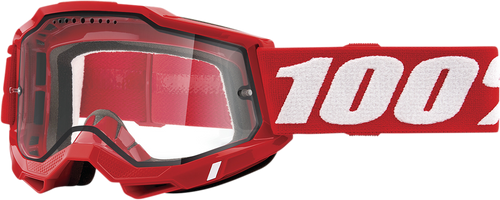 Accuri 2 Enduro MTB Goggles - Neon Red - Clear - Lutzka's Garage