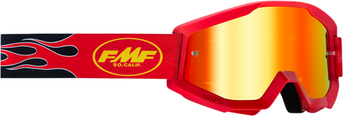 Youth PowerCore Goggles - Flame - Red - Red Mirror - Lutzka's Garage