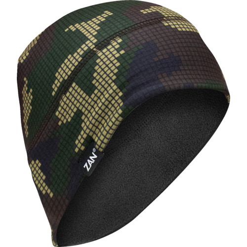 ZAN Headgear #WHLF621 - SportFlex® Helmet Liner - Fleece Lined - Digi Woodland Camo