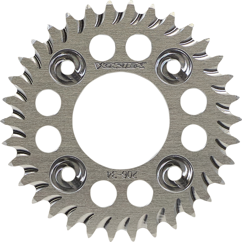 Aluminum Sprocket - Silver - Rear - 34 Tooth - Lutzka's Garage