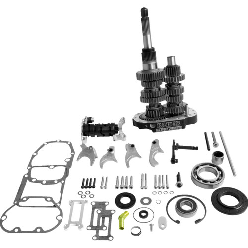 Baker Drivetrain #OD6-404P2-03 - Gear Set - Overdrive/6-Speed - Black - '02-'06 Touring