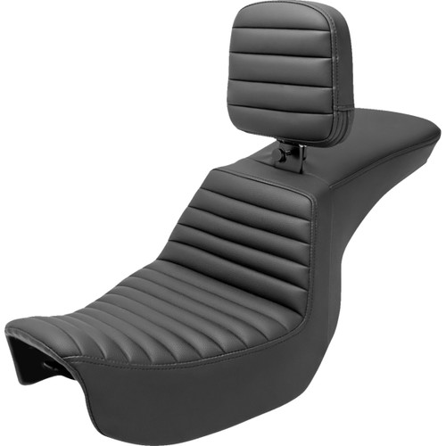 Saddlemen #806-04-191BR - Tour Step-Up Seat - Rider Backrest - Tuck-n-Roll - Dyna '06-'17