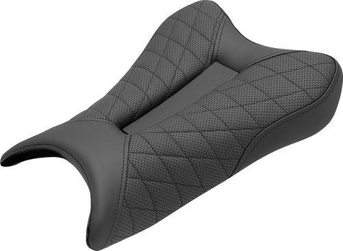 Track Seat - Lattice Stitch - Black - ZX6R 19-22 - Lutzka's Garage