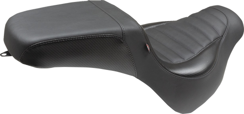 Mustang Squareback Seat - Black - Tuck-n-Roll - Fat Bob '18-'23