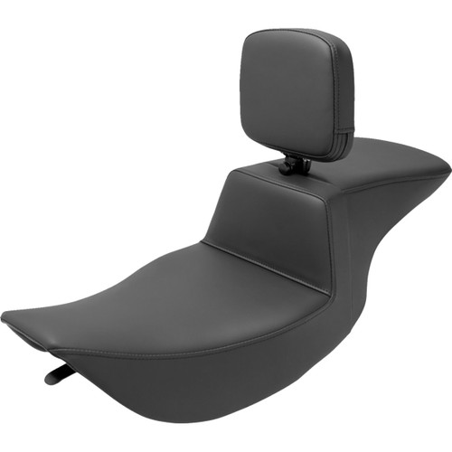 Saddlemen #897-06-194BR - Tour Step-Up Seat - Rider Backrest - Plain - FLHR/FLHX '97-'07