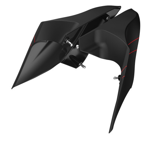 Advanblack Denim Black ABS CVO Style Stretched Extended Side Cover Panel for 2014+ Harley Davidson Touring